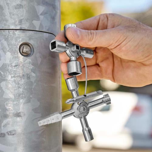 Knipex TwinKey Control Cabinet Key for all Standard Cabinets and Shut-off Systems 92mm 00 11 01